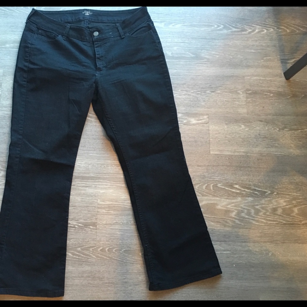 Black Denim boot cut jeans for women